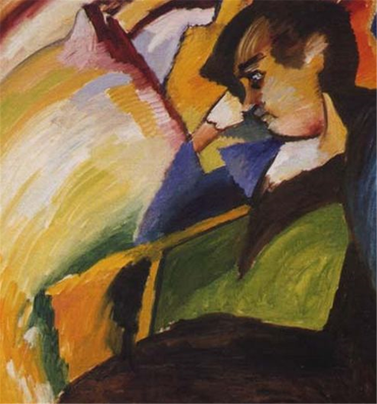 Lady Portrait of Gabriele Monter Kandinsky Abstract Painting